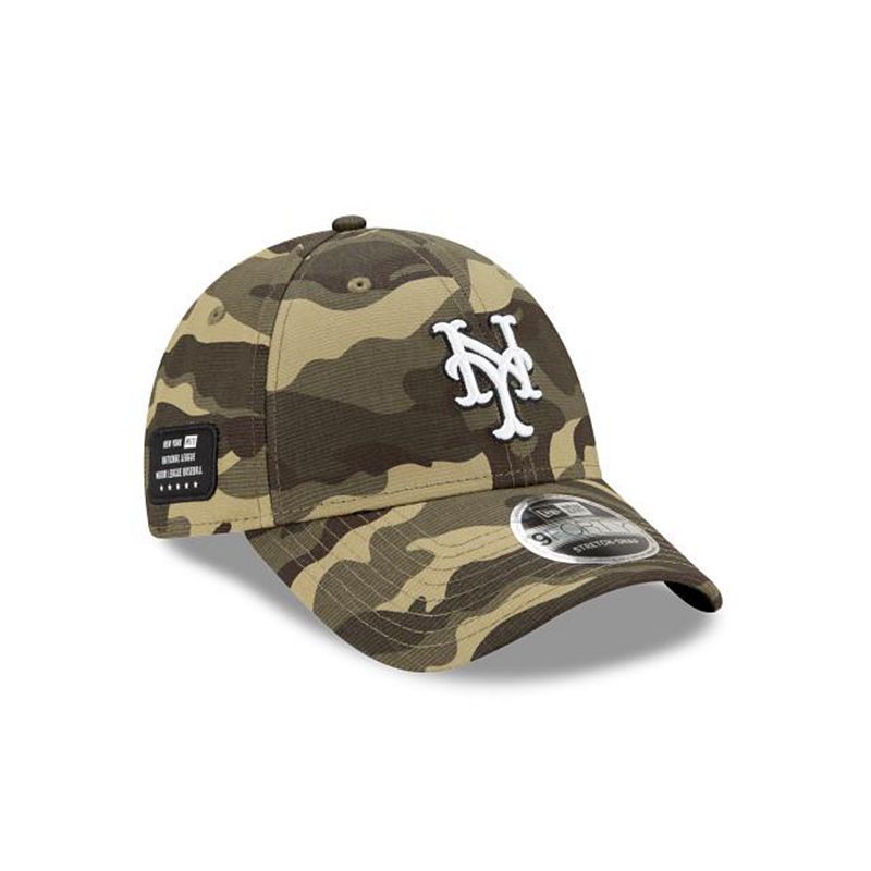 MLB New York Mets Armed Forces Weekend Stretch Snap 9Forty Adjustable (BPC6729) - Green New Era Caps